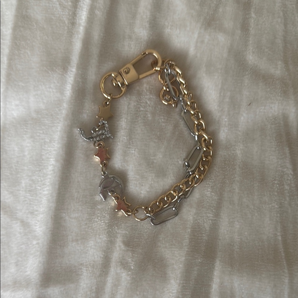 Gold and Silver Charm Bracelet